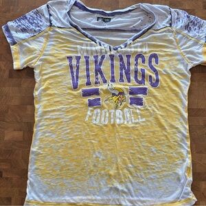 Minnesota Vikings Football Shirt - Purple & Gold- Women’s Size Large